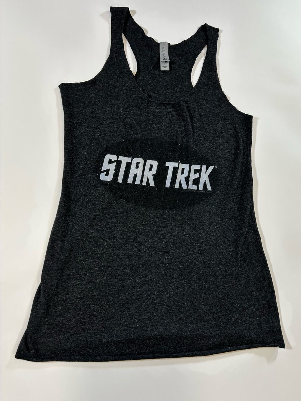 Star Trek Next Level Apparel Racerback Tank Top Gray Womenās XS Graphic